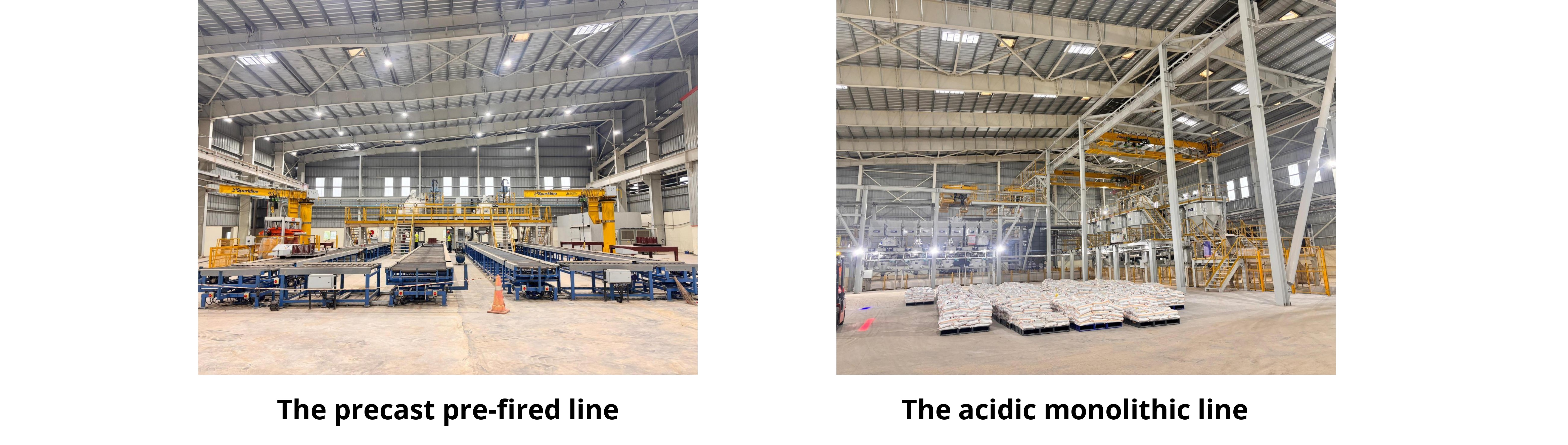 The Precast pre-fired and the Acidic and basic bricks lines of the CAPES project