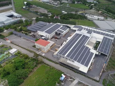Solar panels at Calderys plant in Taiwan