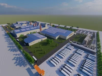 3D view of the site