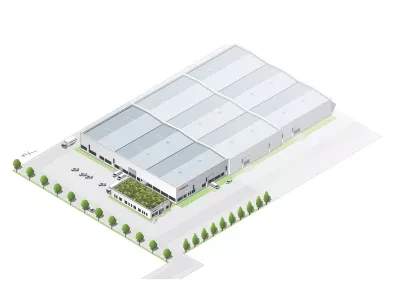 3D view of Calderys' Innovation Center in Neuwied