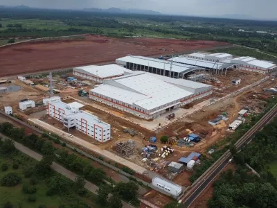 Aerial view of Calderys Plant in East & South India in late July 2025