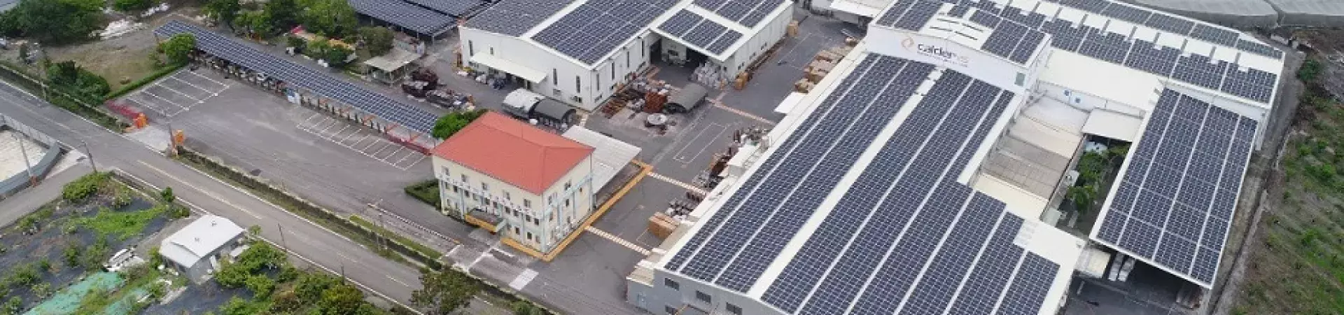 Solar panels at Calderys plant in Taiwan