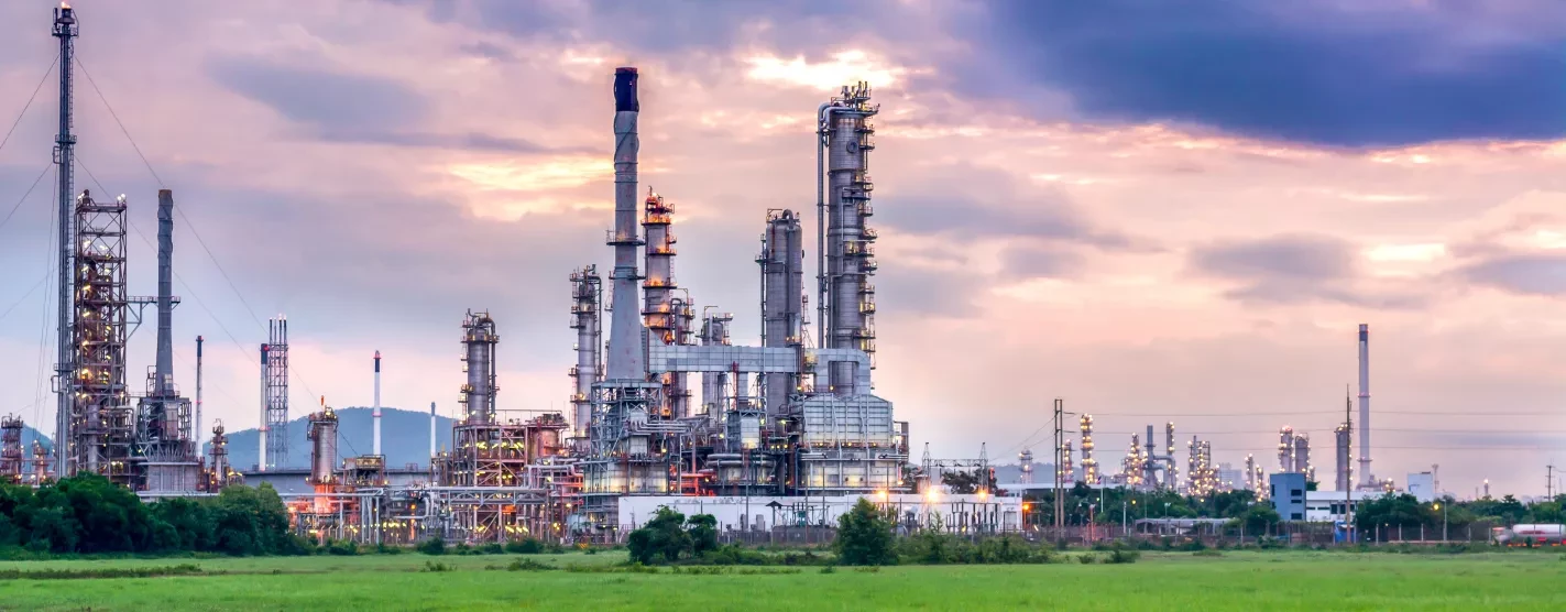 petrochemical industry - sunset refinery - plant