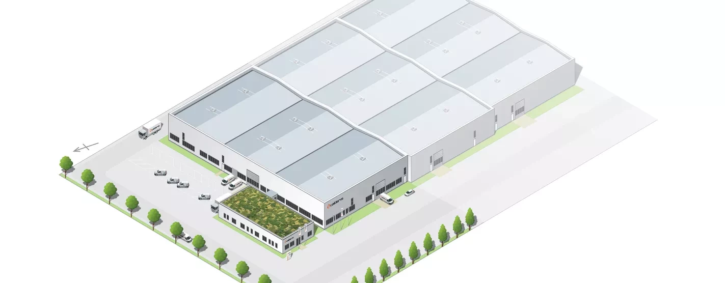 3D view of Calderys' Innovation Center in Neuwied