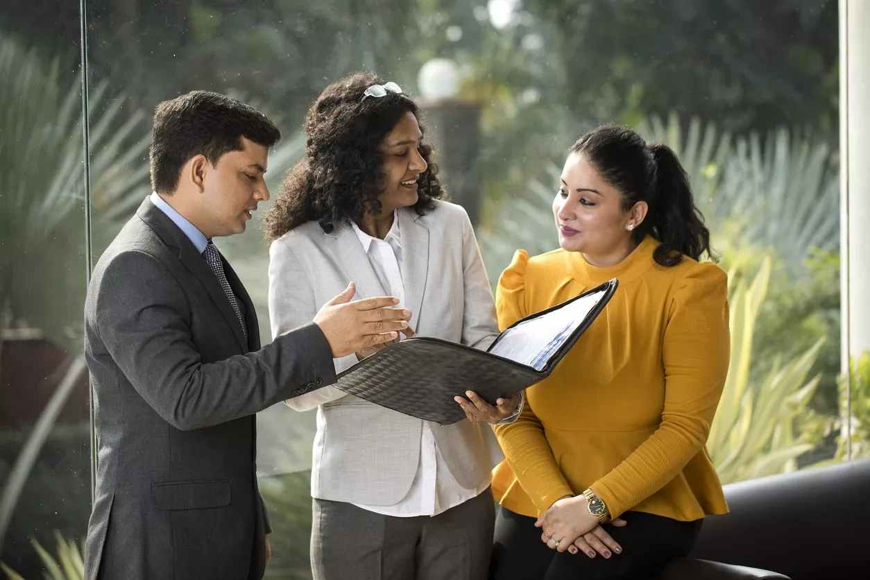 Diverse and committed professionals collaborate at a business conference